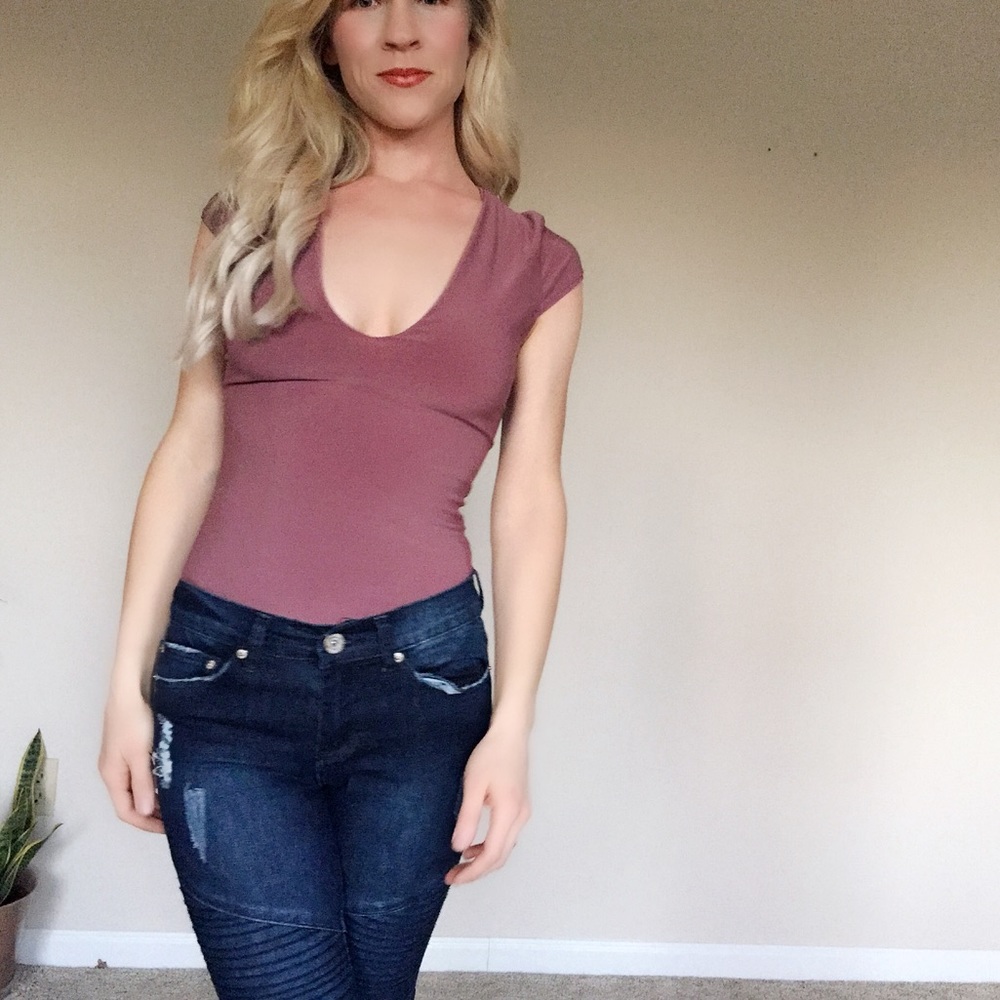New Mauve pink body suit NEW